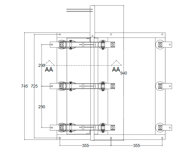 L3 - Chave Secc.Tripolar - 15vK 400Amp com Base e sem Carga -CLPL-L