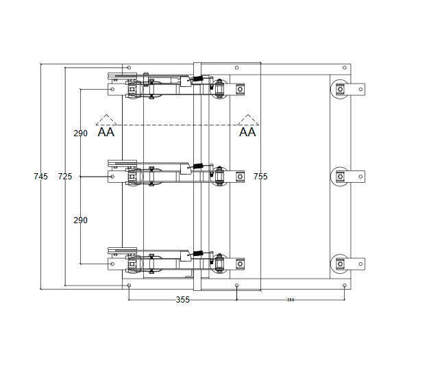 L4 - Chave Secc.Tripolar - 15vK 400Amp com Base e com Carga - CLPC-L