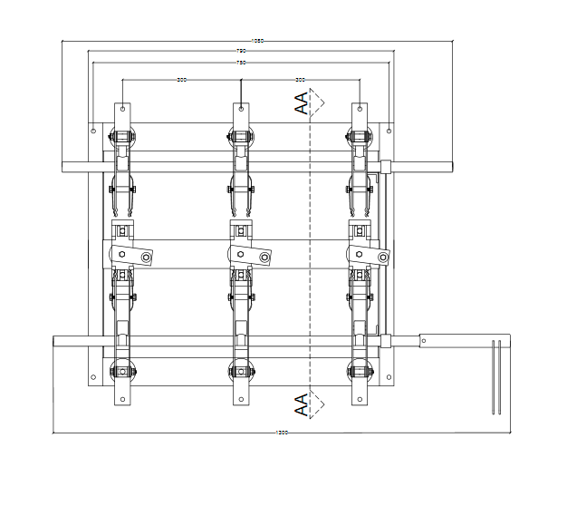 L7 - Chave Seccionadora Tripolar 15kv 400A Reversora - CLRV