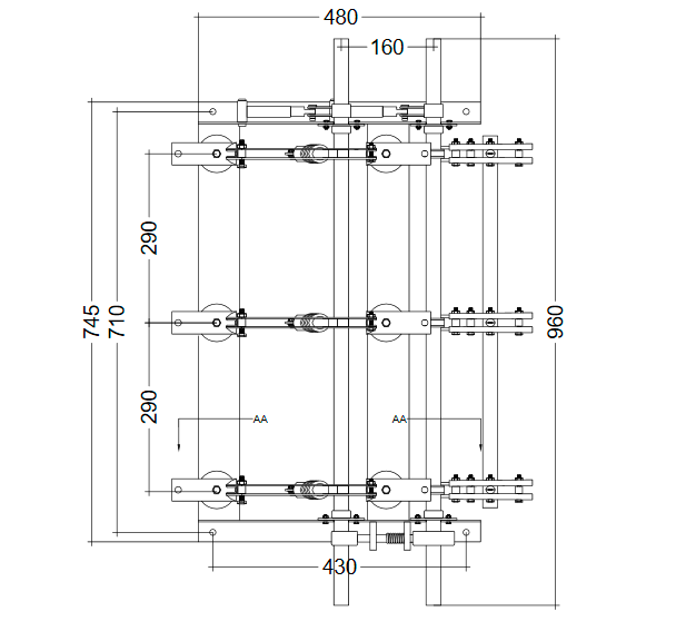 L9 - Chave Secc.Tripolar - 15vK 400Amp sem Base e sem Carga - CLT