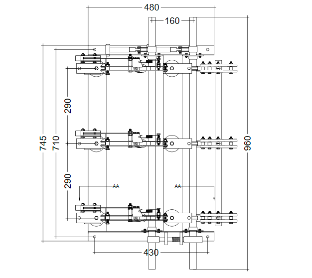 L10 - Chave Secc.Tripolar - 15vK 400Amp sem Base e com Carga - CLSCT