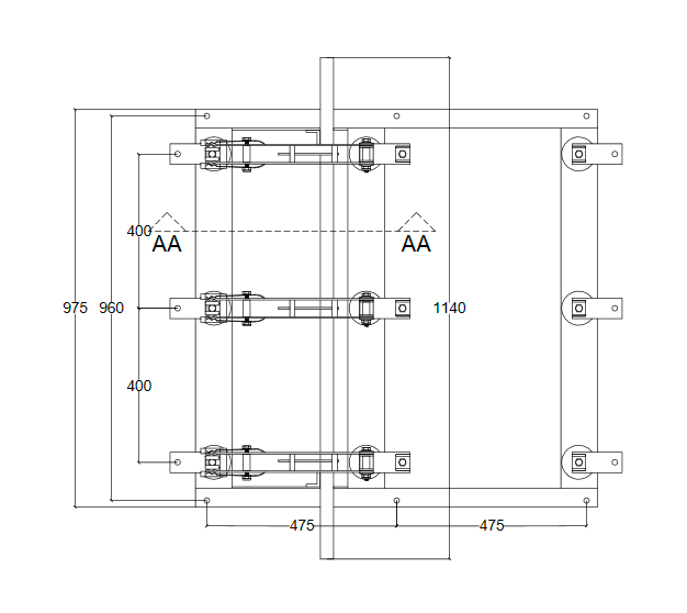 L33 - Chave Secc.Tripolar - 25vK 400Amp com Base e sem Carga -CLPL