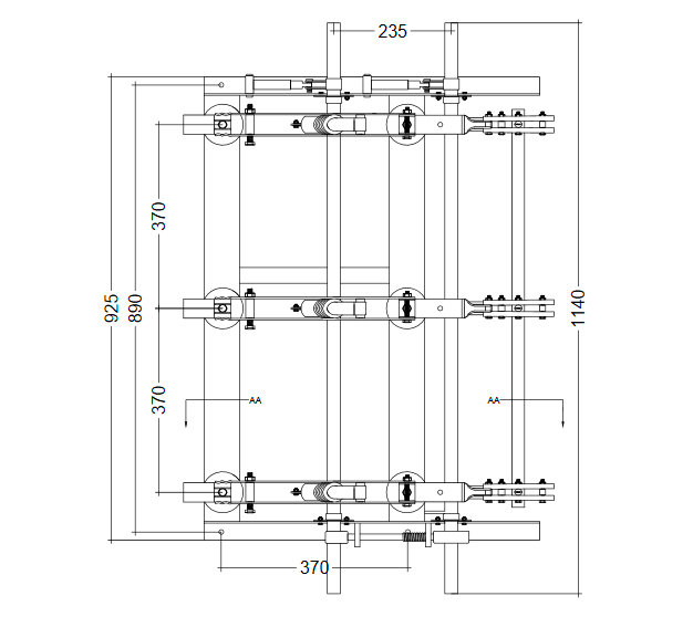 L36 - Chave Secc.Tripolar - 25vK 400Amp sem Base e sem Carga - CLT