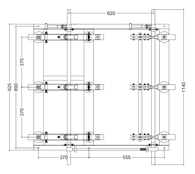 L38 - Chave Secc.Tripolar - 25vK 400Amp com Base e sem Carga - CLPLT