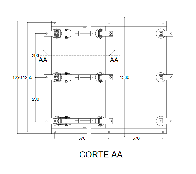 L63 - Chave Secc.Tripolar - 35vK 400Amp com Base e sem Carga -CLPL