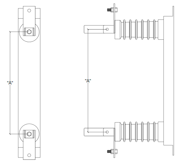 Base Unipolar para fusível HH limitador de corrente